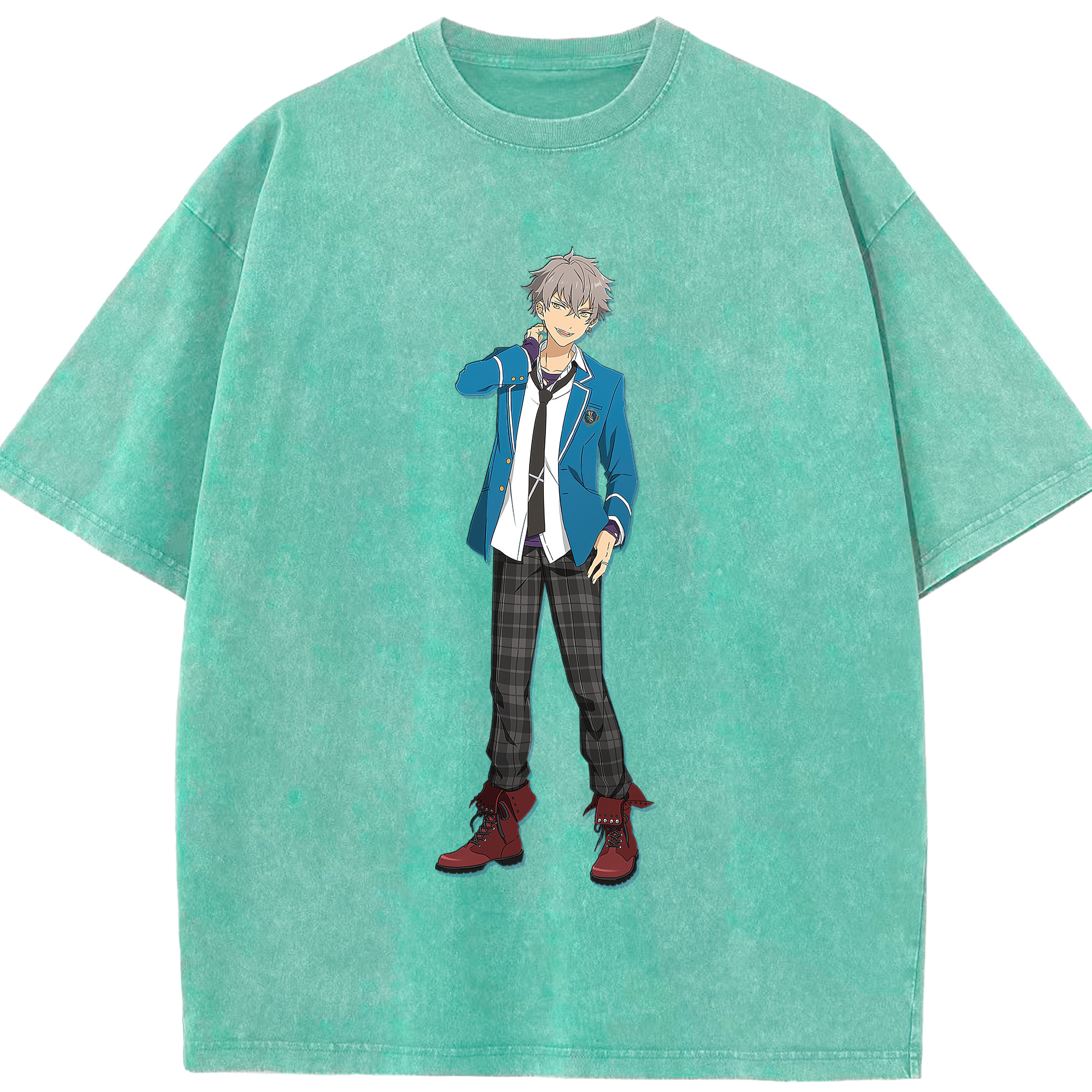 （画像用） あんさんぶるスターズ! Ensemble Stars 綿100% ヴィンテージ風 半袖Tシャツ（フロントプリント）